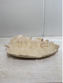 Petit vide-poche feuille plate marbré beige