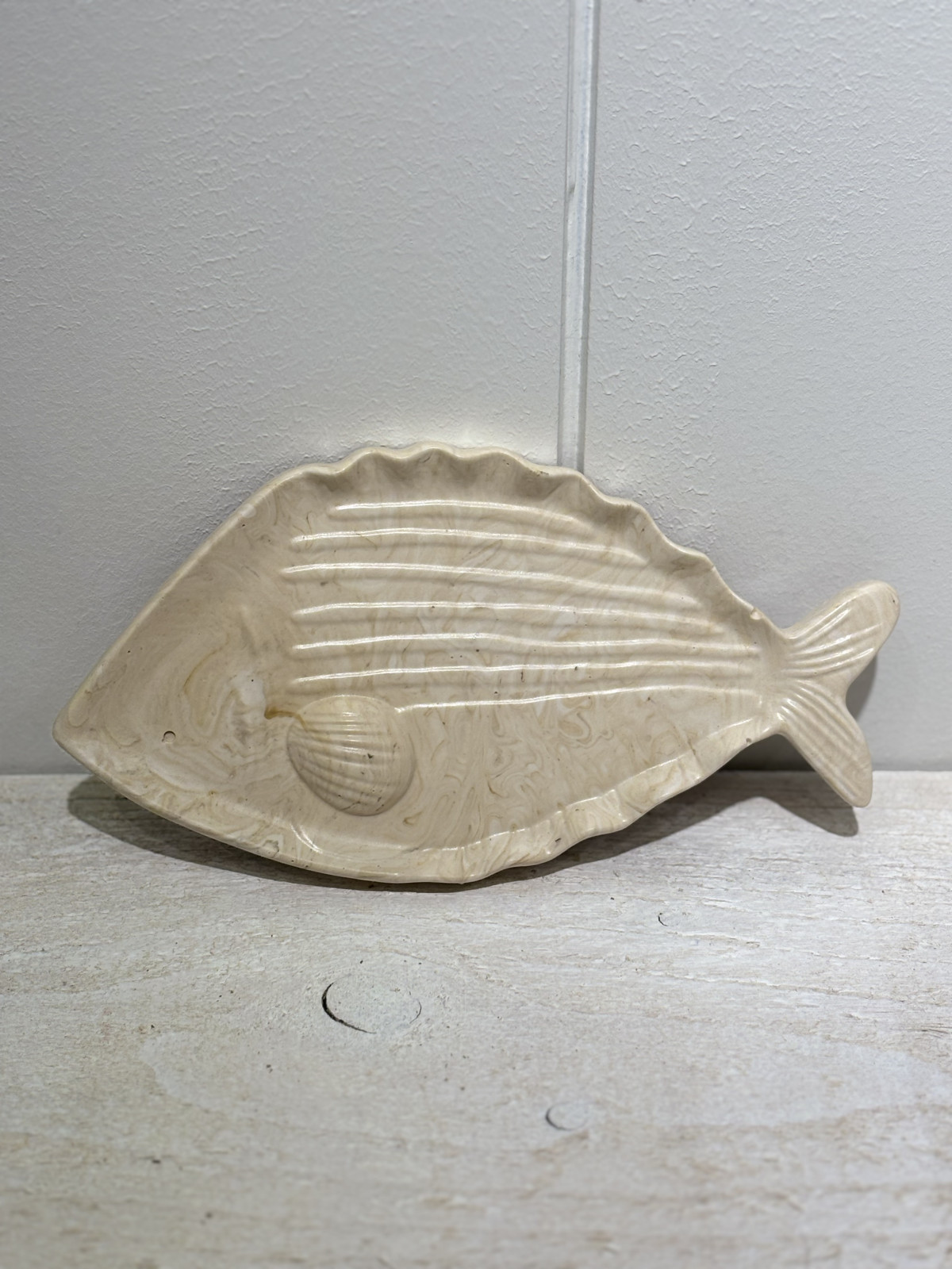 Vide poche poisson marbré beige 