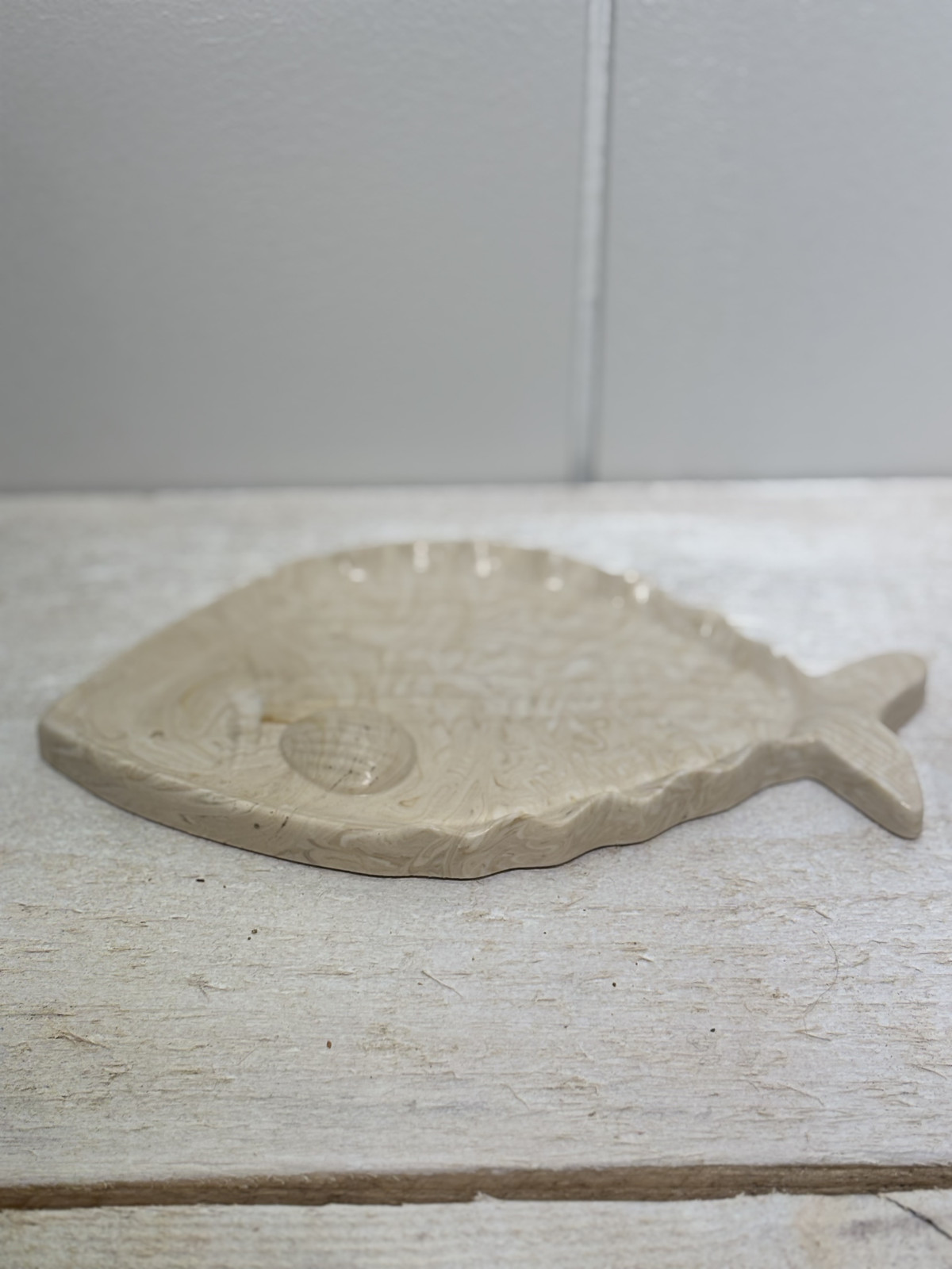 Vide poche poisson marbré beige 