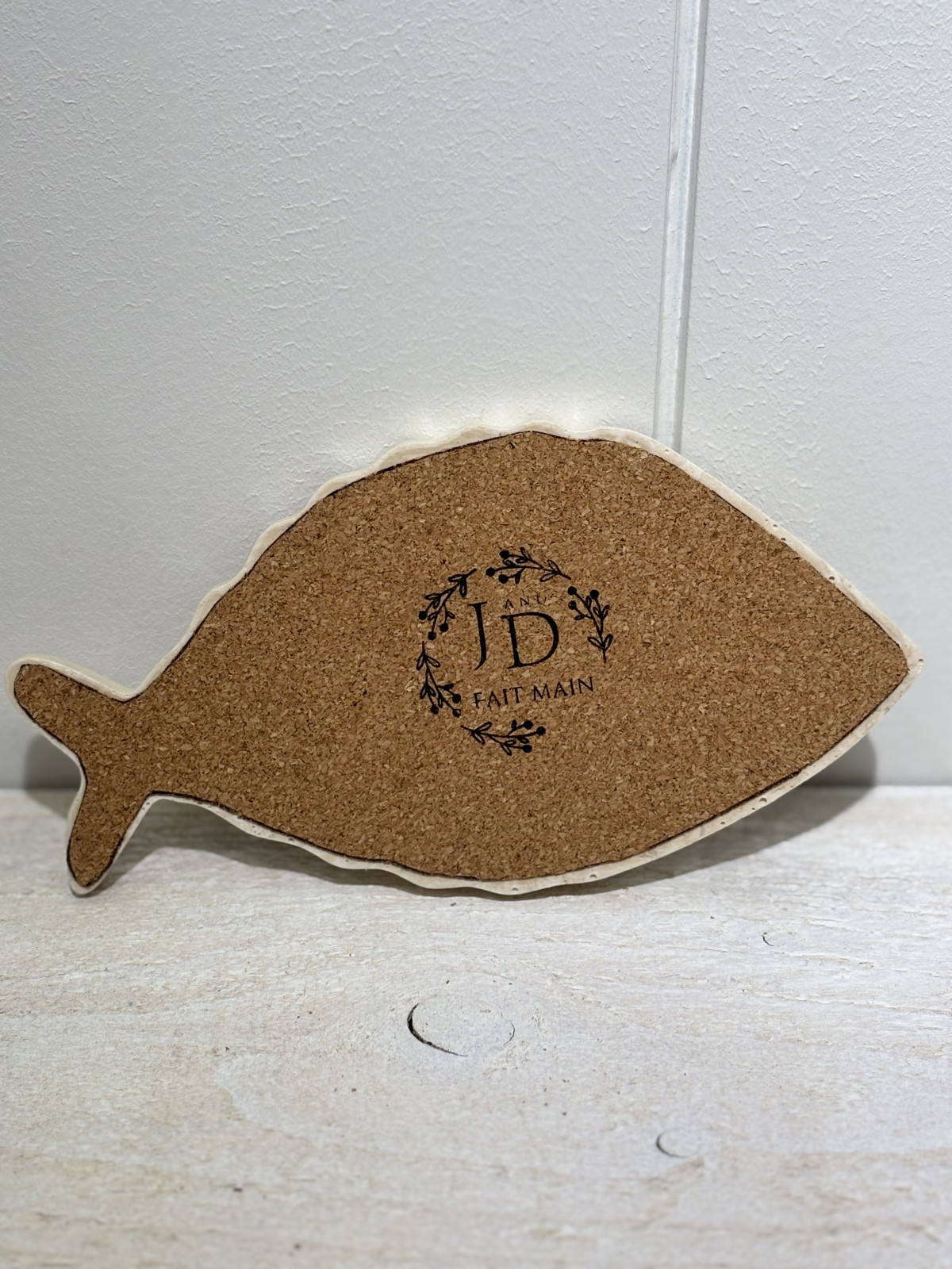 Vide poche poisson marbré beige 
