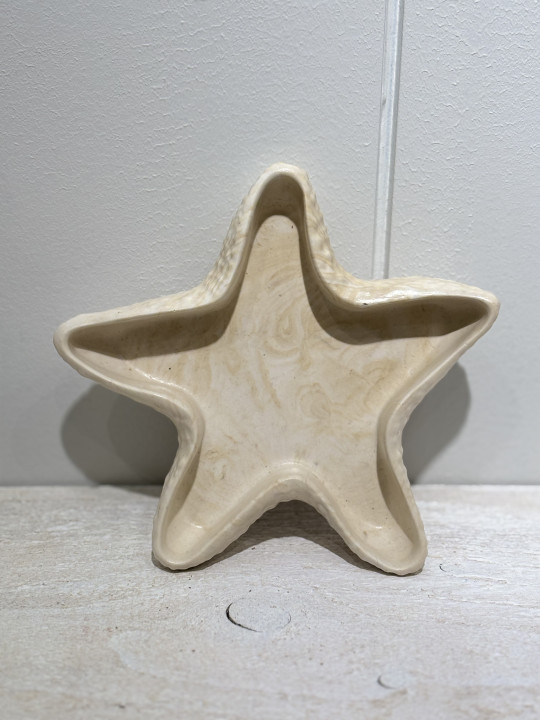 Vide poche étoile de mer marbré beige