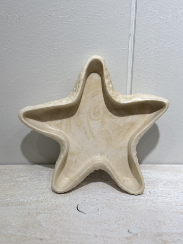 Vide poche étoile de mer marbré beige