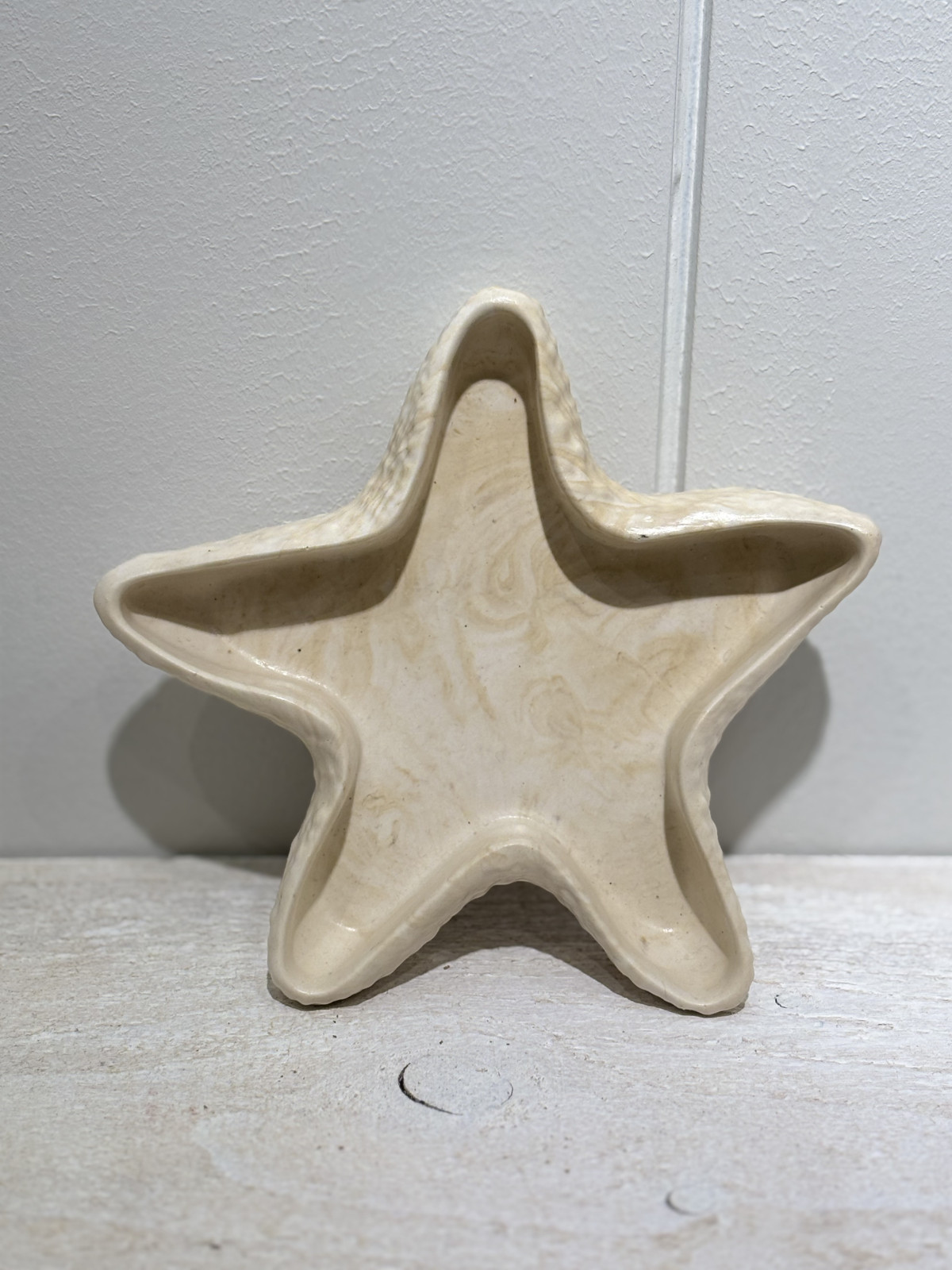 Vide poche étoile de mer marbré beige