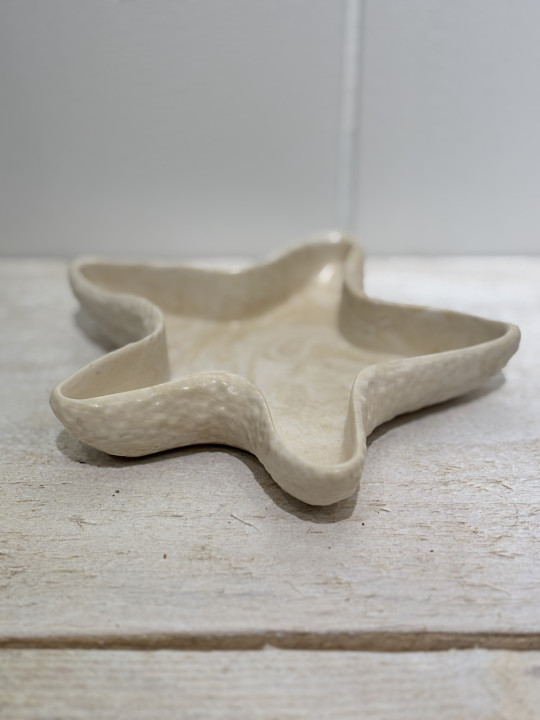 Vide poche étoile de mer marbré beige