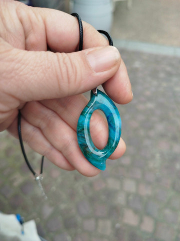 Collier Ovaline Bleu/Turquoise