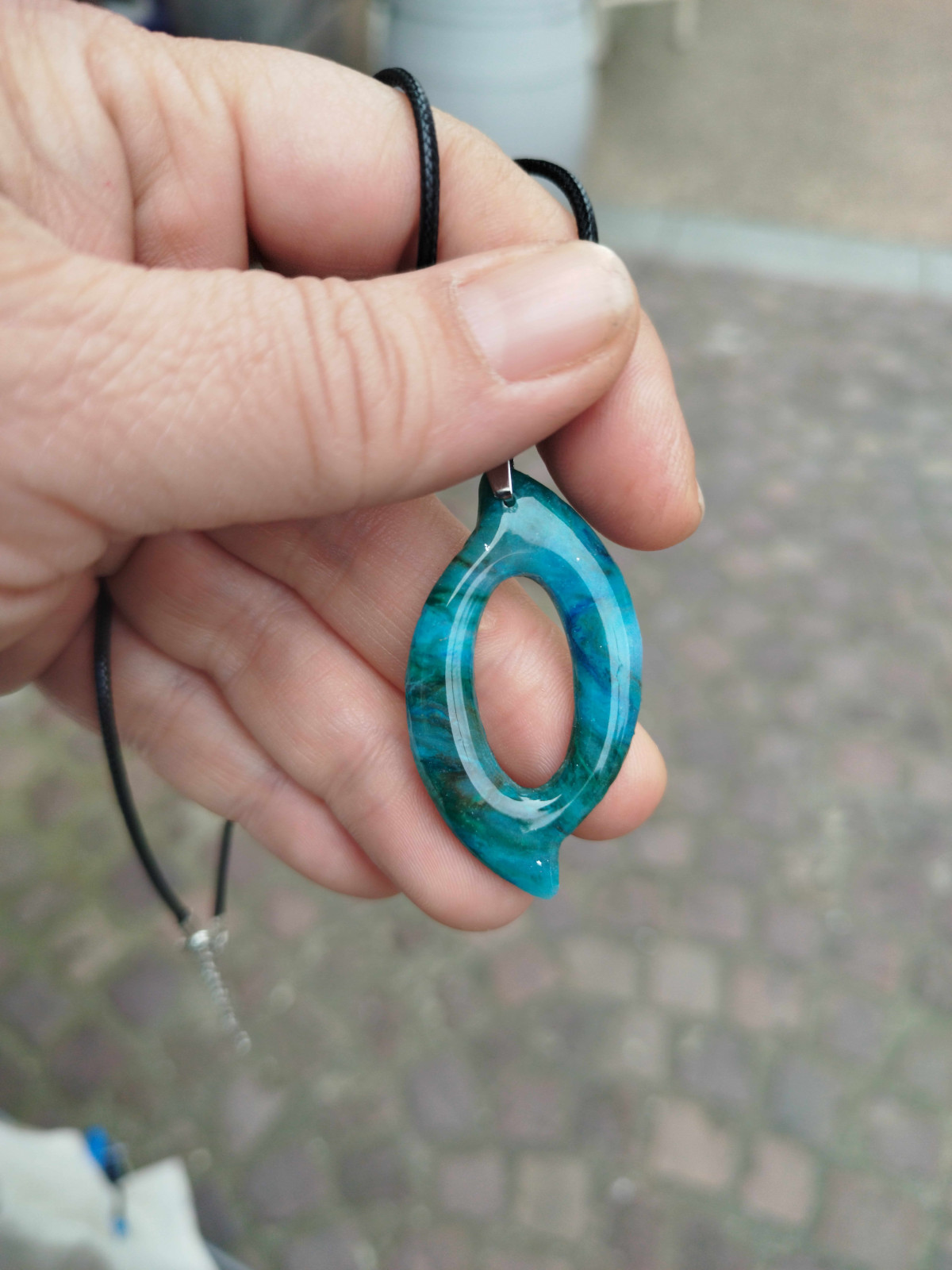 Collier Ovaline Bleu/Turquoise