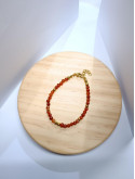 Bracelet réglable en pierres naturelles d'agate rouge