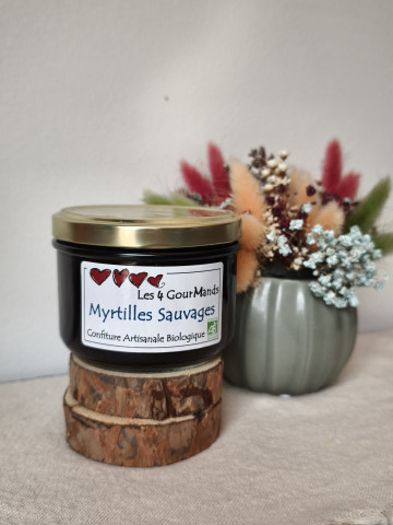 Confiture de myrtilles sauvages bio & artisanale