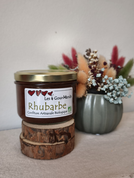 Confiture de rhubarbe bio & artisanale