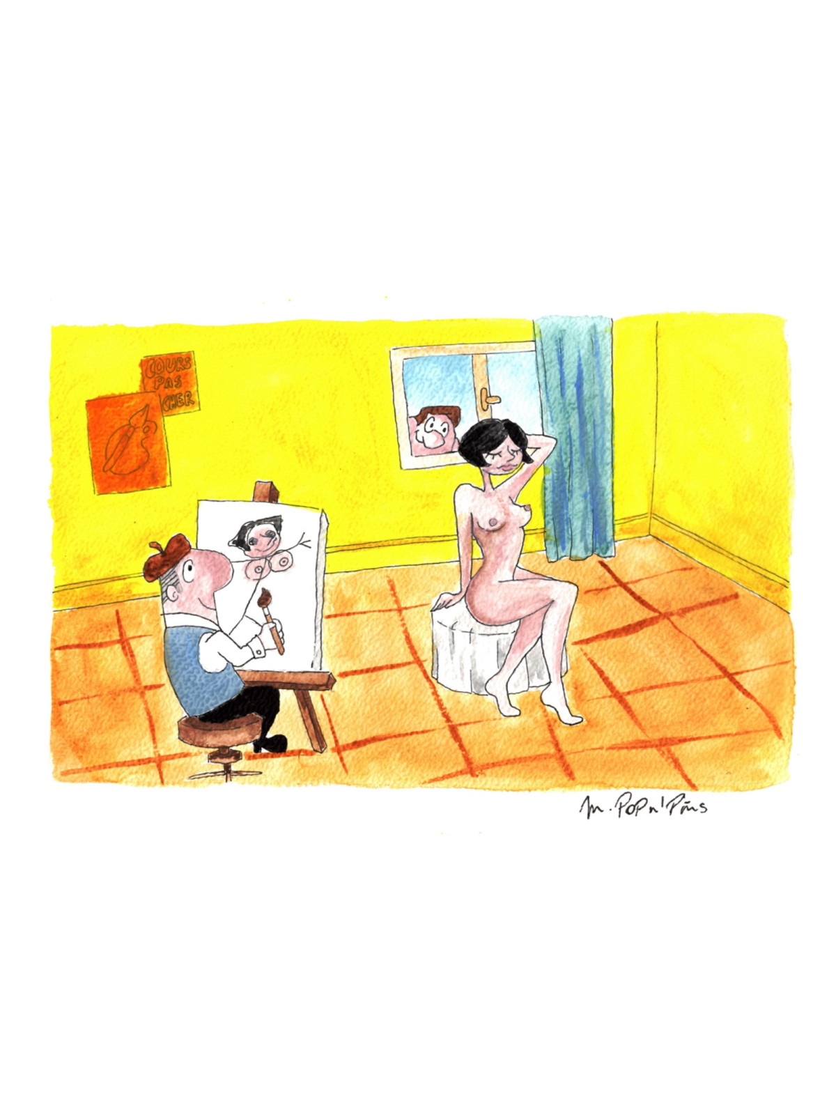 Modèle vivant, trait mort