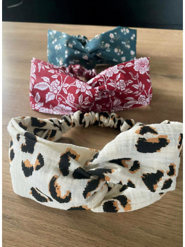 Bandeau nœud croisé femme & enfant – Personnalisable – 70 tissus au choix – Accessoire cheveux fait main