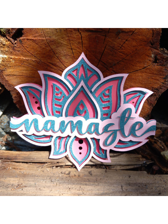 Cadre 3D lotus namasté