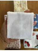 Lot de 5 lingettes démaquillantes lavables en coton et bambou – réutilisables, zéro déchet, fait main