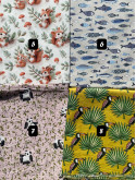 Lot de 5 lingettes démaquillantes lavables en coton et bambou – réutilisables, zéro déchet, fait main