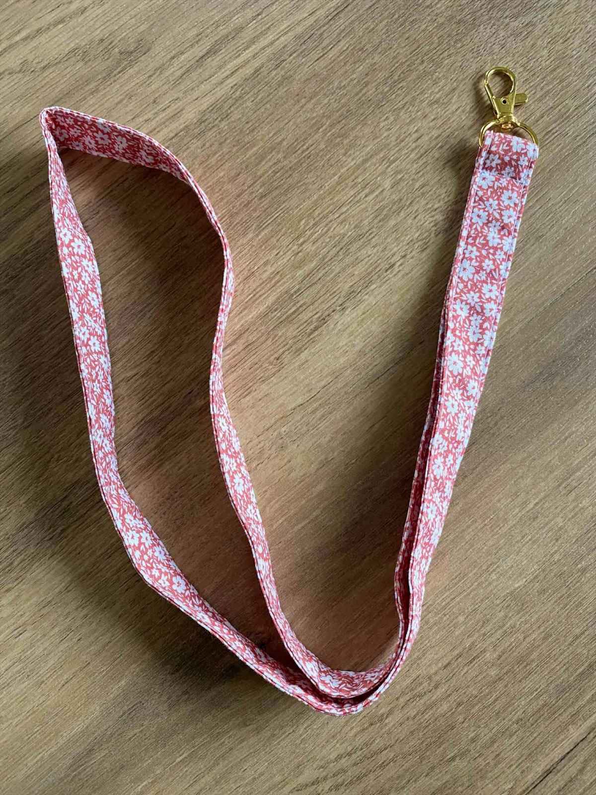 Porte-clés tour de cou en tissu – lanière personnalisable, fait main