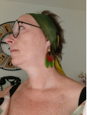 Boucle d'oreilles en plumes naturelles