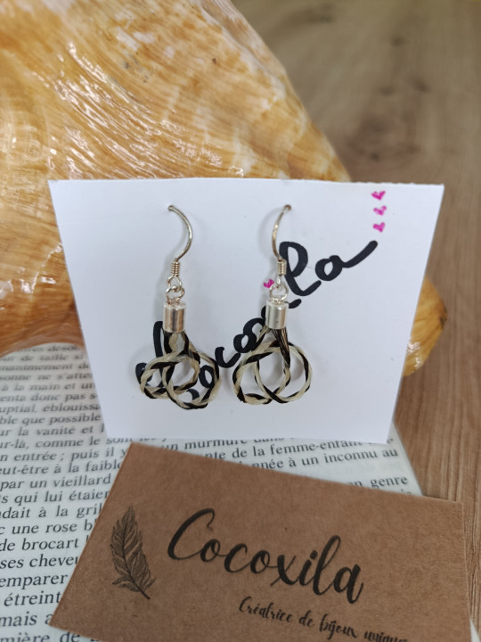 Boucle d'oreilles en crin de cheval