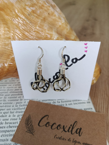 Boucle d'oreilles en crin de cheval