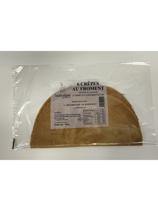 6 Crêpes Froment faites à la main 