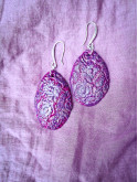Parure violette bohème chic artisanale pièce unique femme