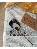 Broche en plumes naturelles