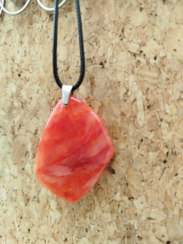 Collier Galet Orange