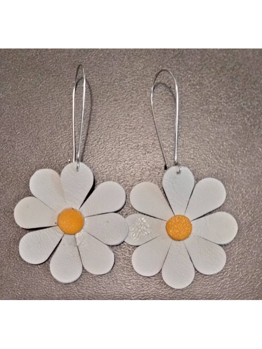 Boucles d'oreilles marguerites 