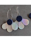 Boucles d'oreilles demi-fleur