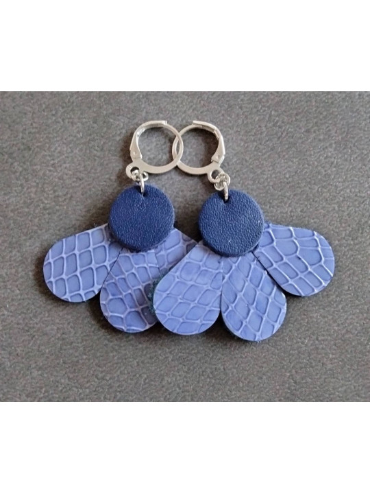 Boucles d'oreilles demi-fleur