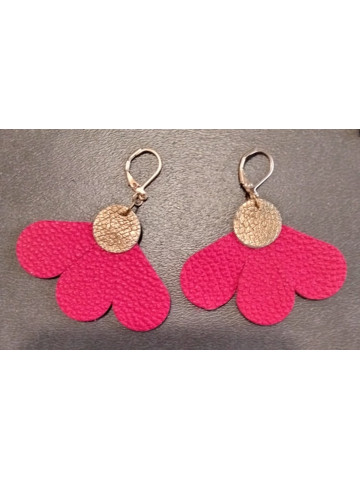 Boucles d'oreilles demi-fleur