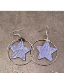 Boucles d'oreilles anneaux avec étoile