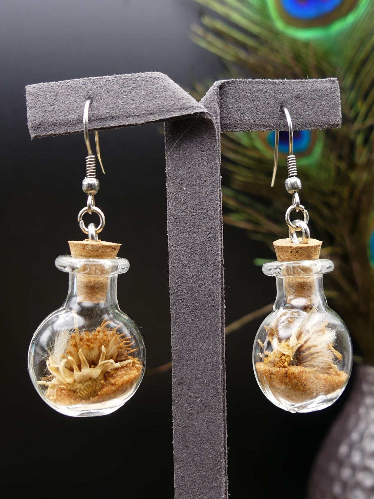 Boucles d'oreilles en fiole XL - rondes