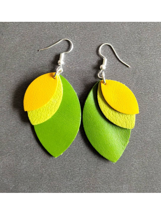 Boucles d'oreilles feuilles