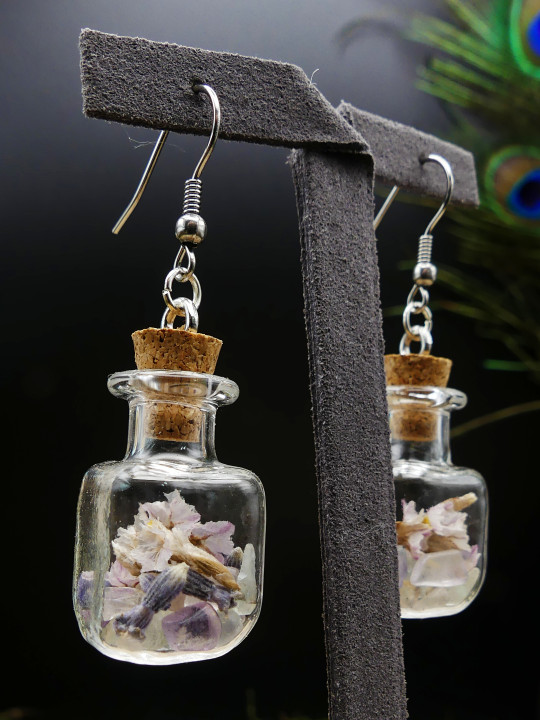 Boucles d'oreilles en fiole XL - carrées