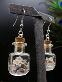 Boucles d'oreilles en fiole XL - carrées