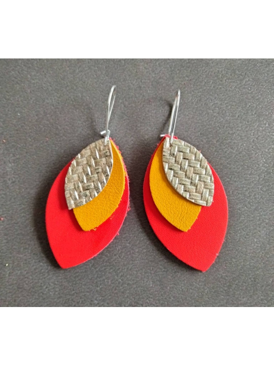 Boucles d'oreilles feuilles