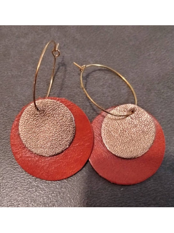 Boucles d'oreilles anneaux avec rond
