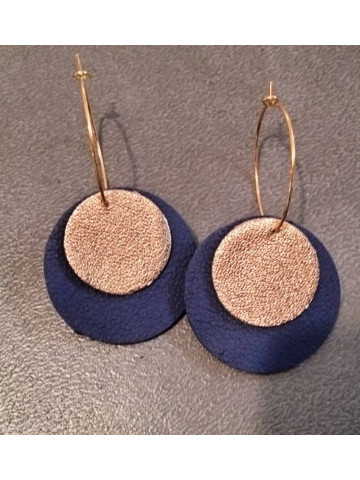 Boucles d'oreilles anneaux avec rond