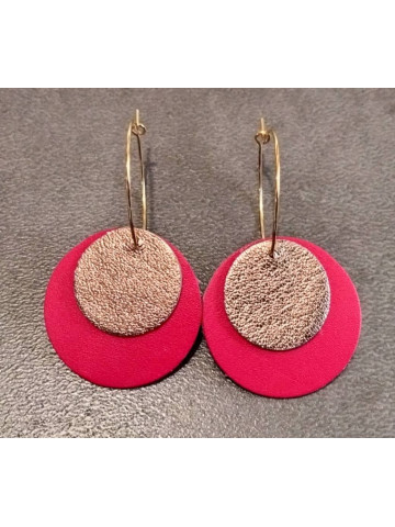 Boucles d'oreilles anneaux avec rond