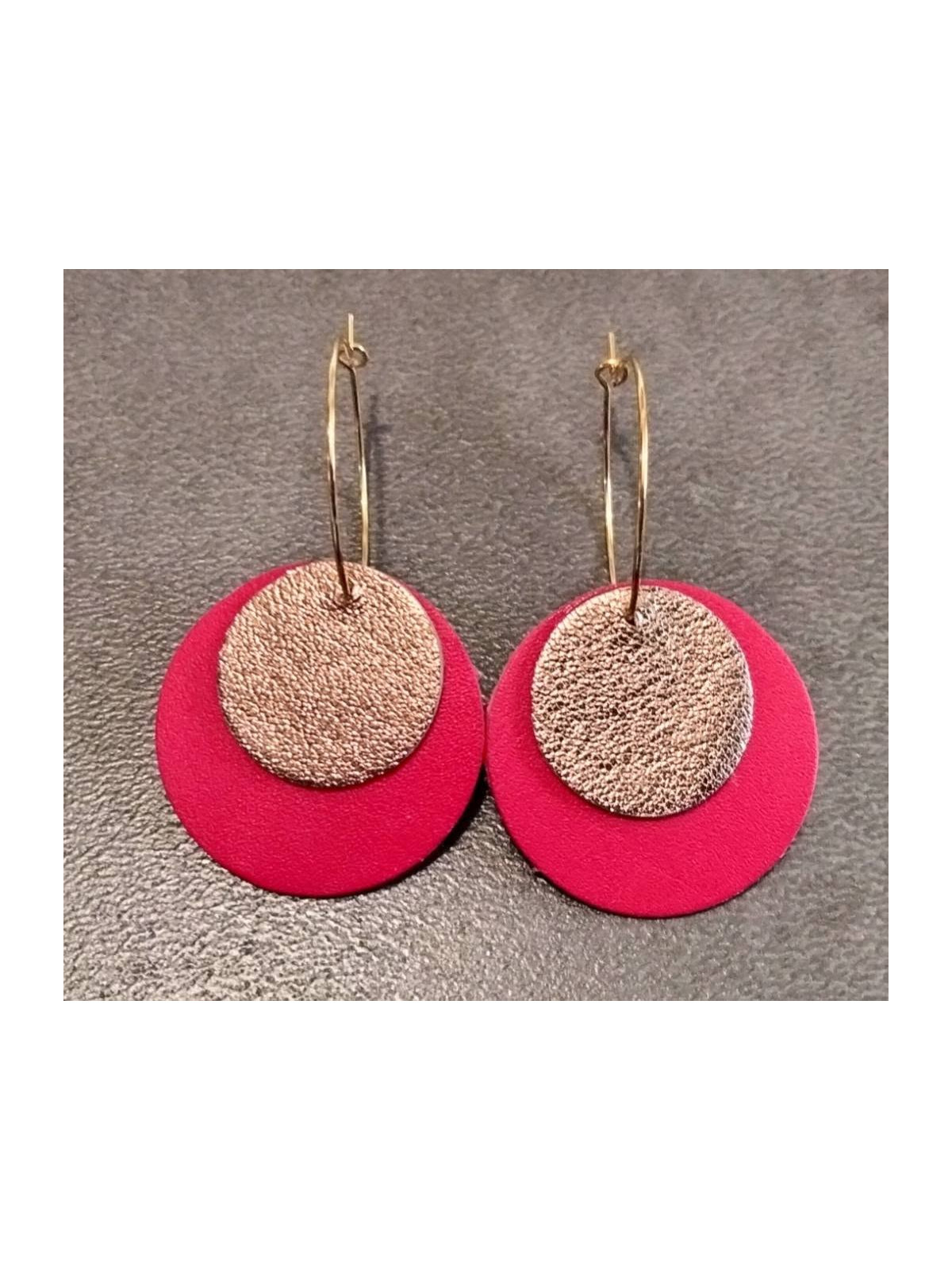 Boucles d'oreilles anneaux avec rond