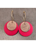Boucles d'oreilles anneaux avec rond