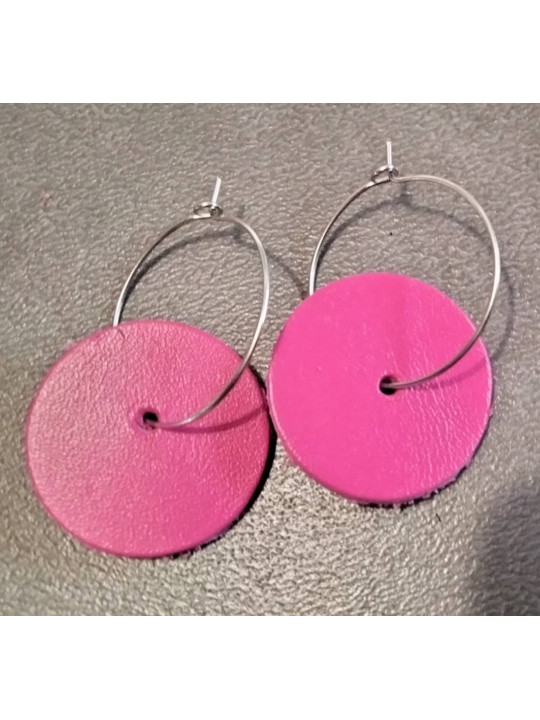 Boucles d'oreilles anneaux avec rond