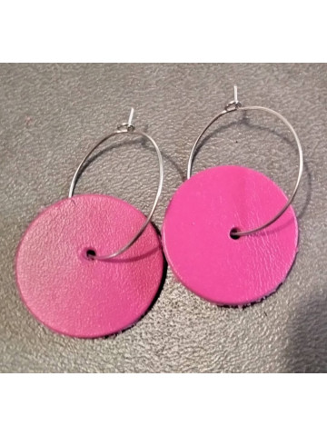 Boucles d'oreilles anneaux avec rond