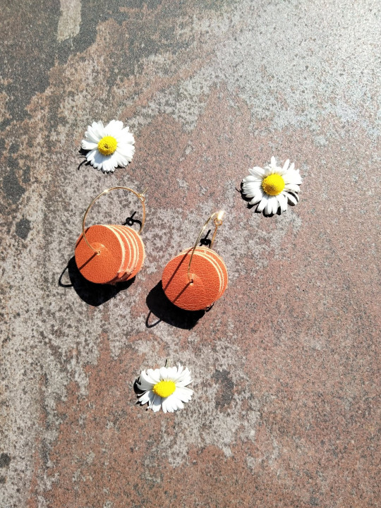 Boucles d'oreilles anneaux avec rond