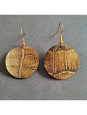 Boucles d'oreilles rondes en cuir