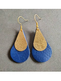 Boucles d'oreilles gouttes en cuir