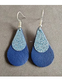 Boucles d'oreilles gouttes en cuir