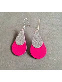 Boucles d'oreilles gouttes en cuir