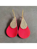 Boucles d'oreilles gouttes en cuir
