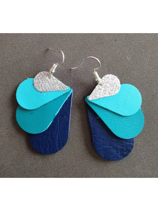 Boucles d'oreilles papillon en cuir